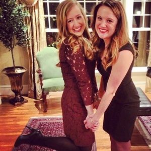 Diane von Furstenberg lace maroon dress